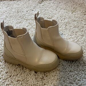 Kids Cream Ankle Boots